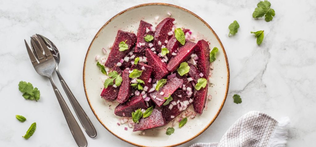 Mixed Herb & Sesame Beetroot Salad