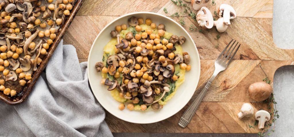 Mushroom & Chickpea Polenta