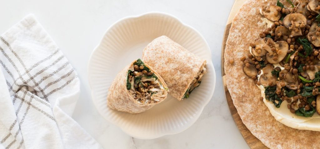 Mushroom & Lentil Wrap