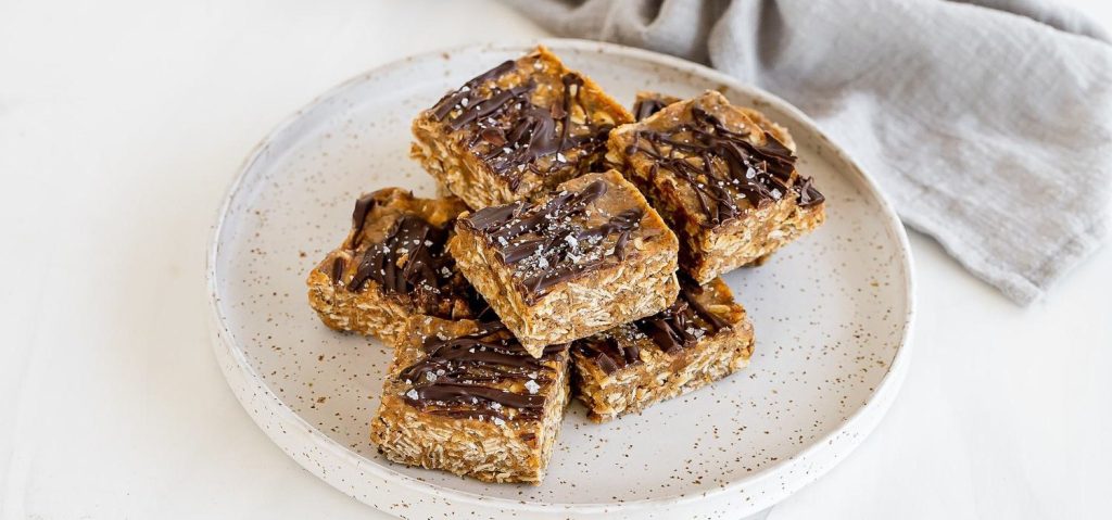 No Bake Chocolate Almond Protein Bars