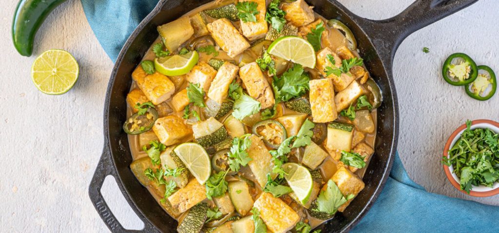 One Pot Spicy Tofu Green Curry