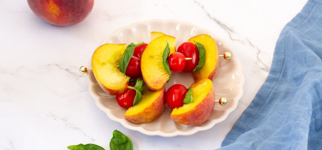 Peach & Tomato Mini Skewers