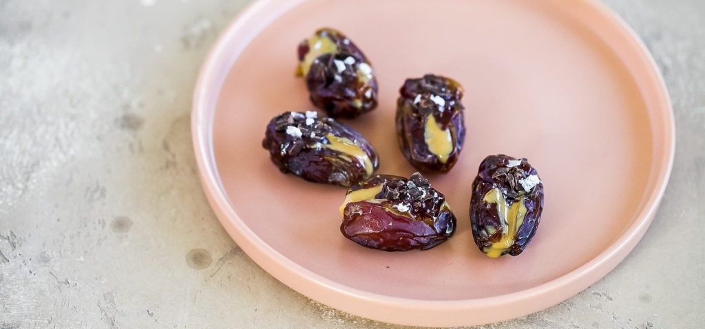 Peanut Butter & Jam Stuffed Dates