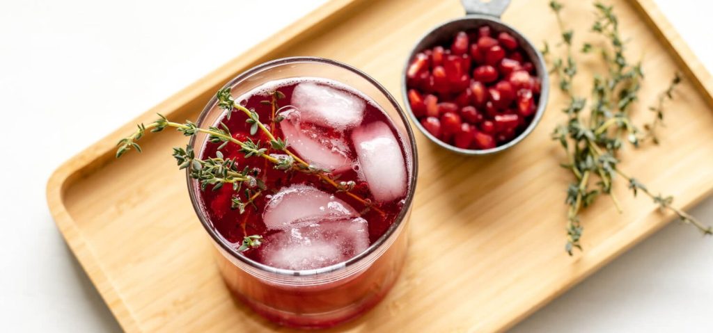 Pomegranate Thyme Mocktail