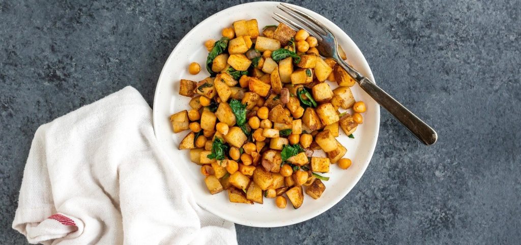 Potato Chickpea Breakfast Hash
