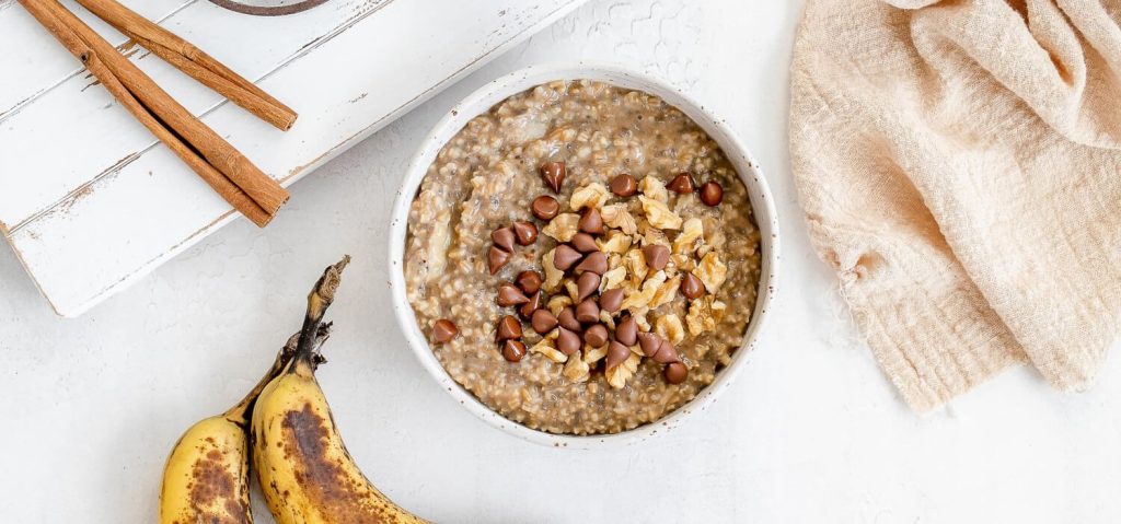 Pressure Cooker Chocolate Chip Banana Bread Porridge