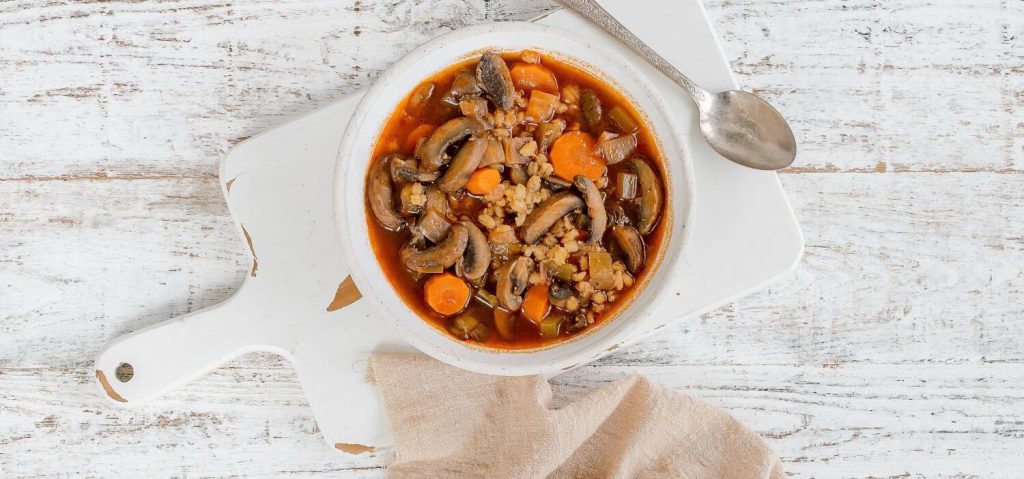 Pressure Cooker Mushroom Barley Stew
