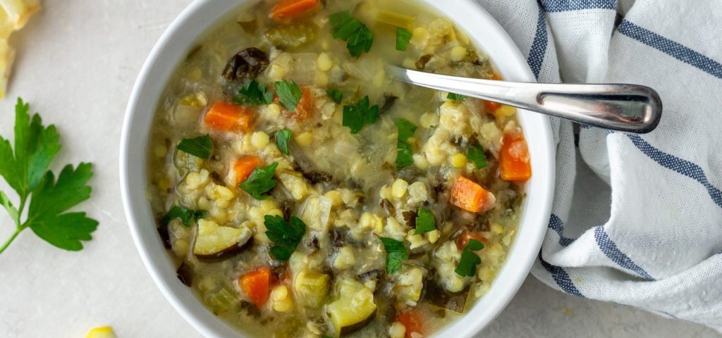 Pressure Cooker Red Lentil & Vegetable Soup