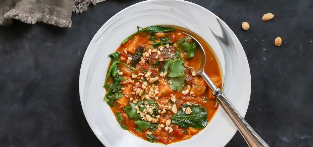 Pressure Cooker Sweet Potato & Peanut Soup