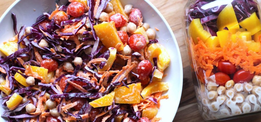 Rainbow Chopped Salad Jars