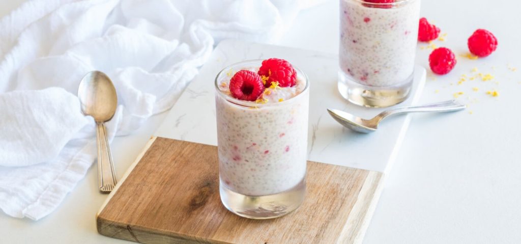 Raspberry Lemon Chia Pudding