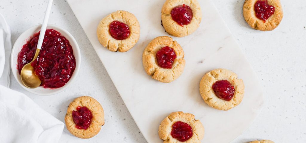 Raspberry Thumbprint Cookies