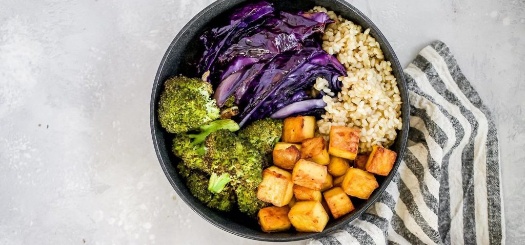 Roasted Cabbage, Broccoli & Tofu