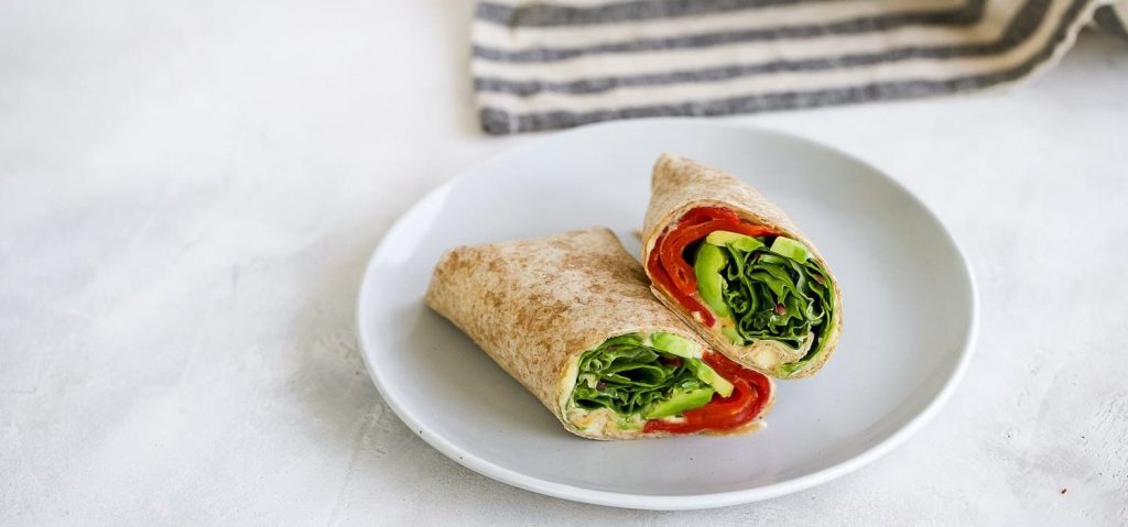 Roasted Capsicum & Hummus Wrap