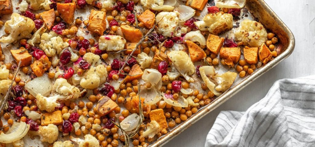 Roasted Veggies, Chickpeas & Cranberries