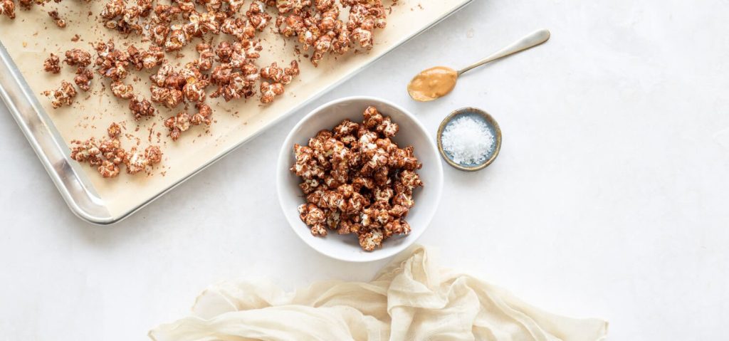 Salted Chocolate Peanut Butter Popcorn