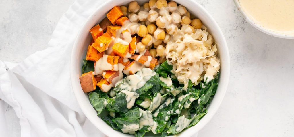 Sauerkraut Chickpea Bowl