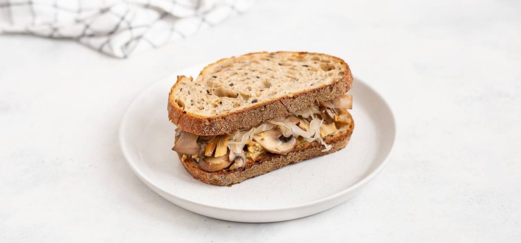 Seitan Sauerkraut Sandwich