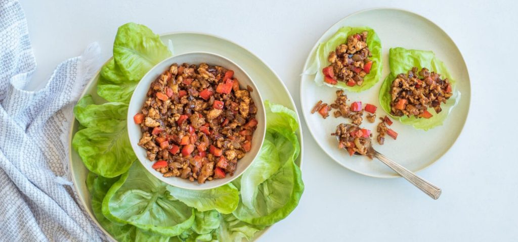 Sesame Tofu Lettuce Wraps