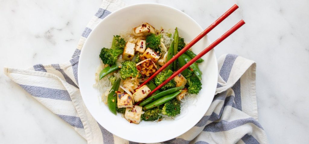 Shirataki Noodle Tofu Stir Fry