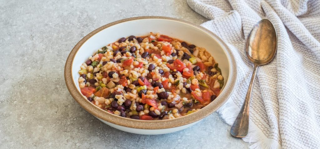 Slow Cooker Black Bean & Barley Chilli