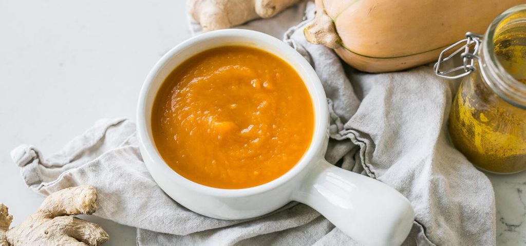 Slow Cooker Butternut Pumpkin & Ginger Soup