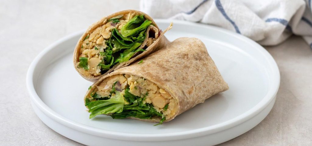 Smashed Chickpea Salad Wrap