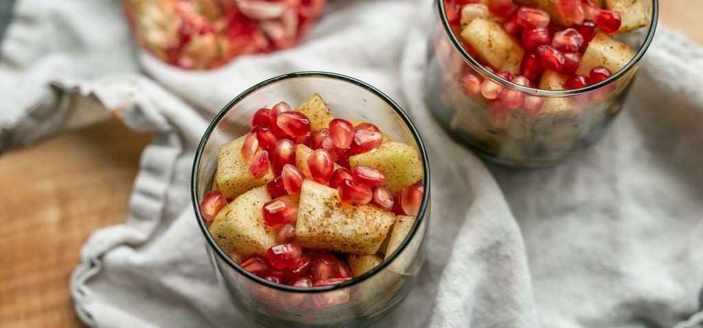 Spiced Pears with Pomegranate