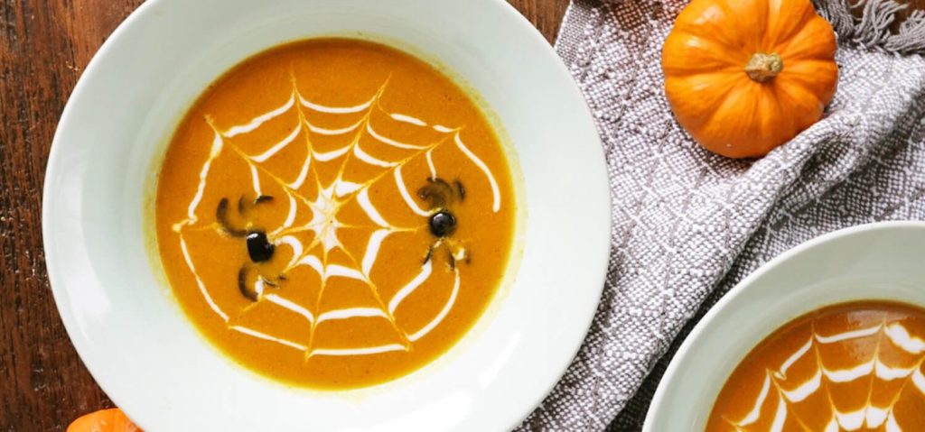 Spider Web Pumpkin Soup