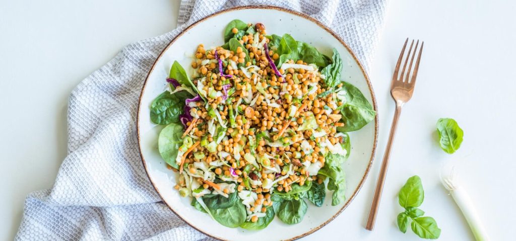Spinach & Lentil Salad