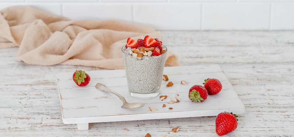 Strawberry & Flax Seed Chia Pudding