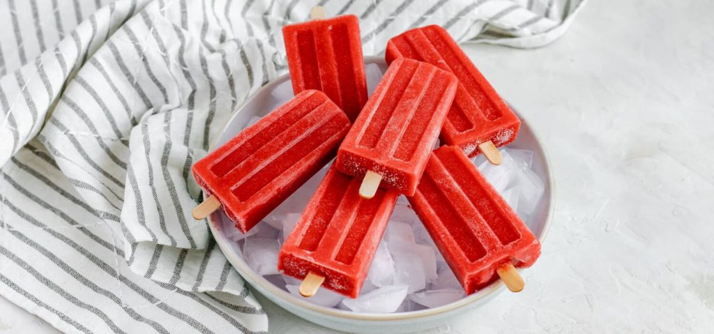 Strawberry Lime Popsicles