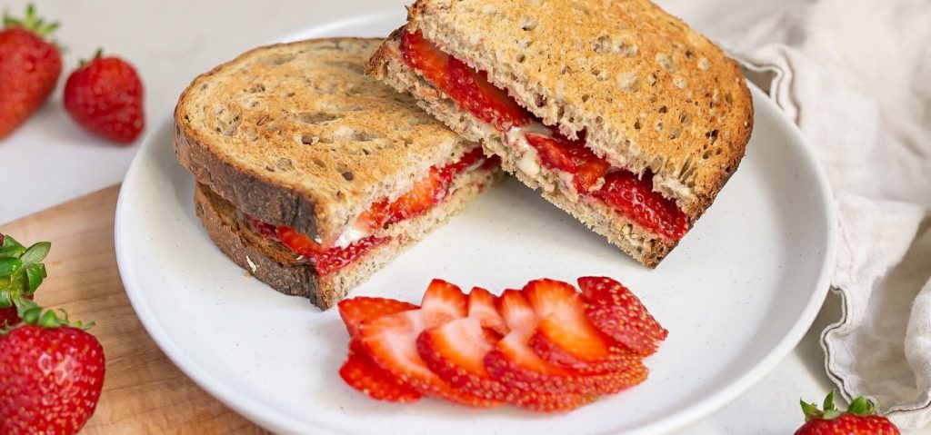 Sunflower Seed Butter & Strawberry Sandwich