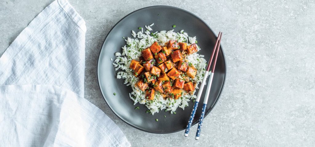 Sweet & Spicy Tofu with Rice