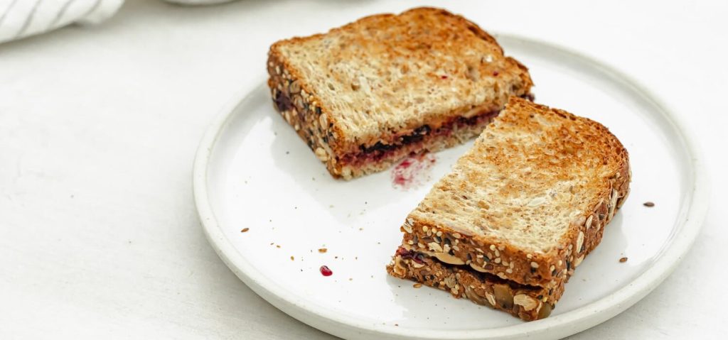 Tahini & Blueberry Jam Sandwich