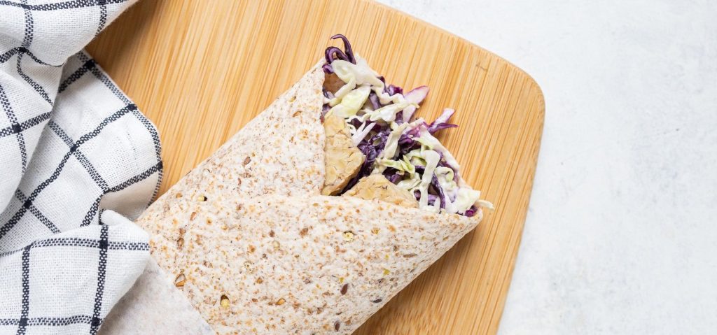 Tempeh & Coleslaw Wrap