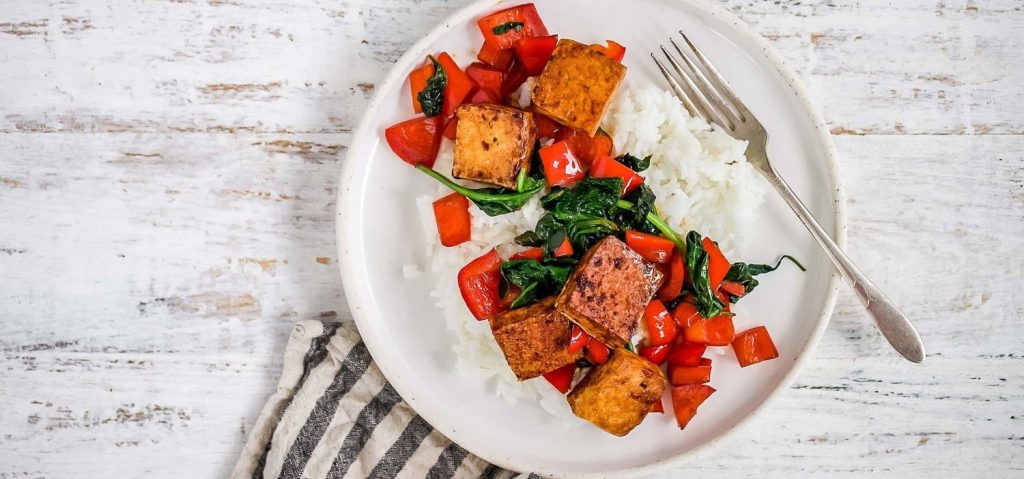 Tofu Spinach Stir Fry