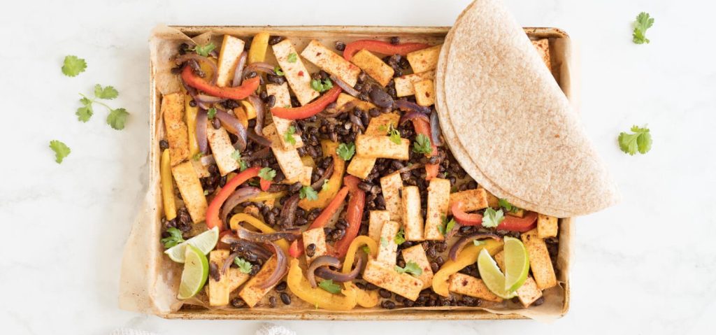 Tray-Baked Tofu & Bean Fajitas