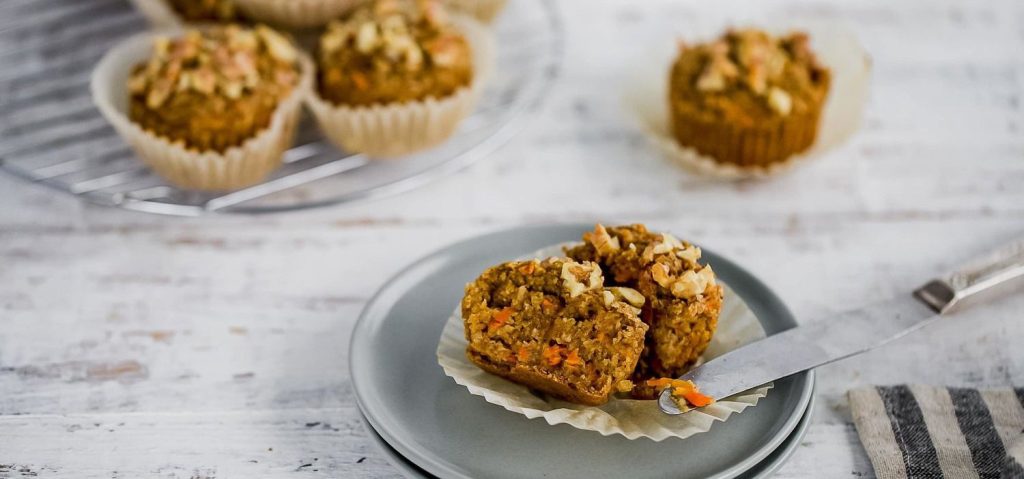 Vegan Oat Bran Carrot Muffins