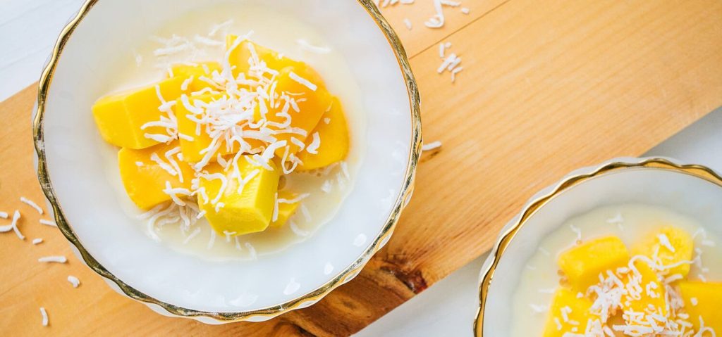 Warm Mango with Coconut & Almond Milk