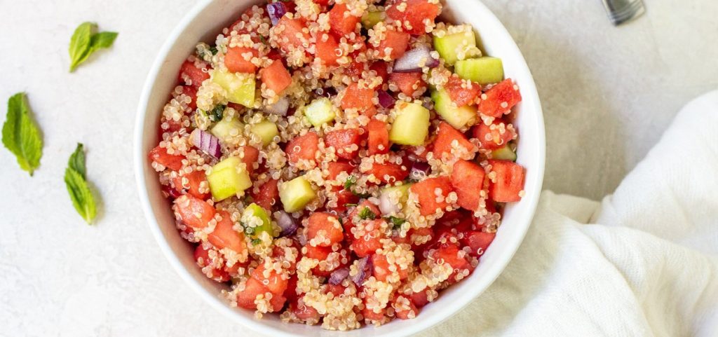 Watermelon & Cucumber Quinoa Salad