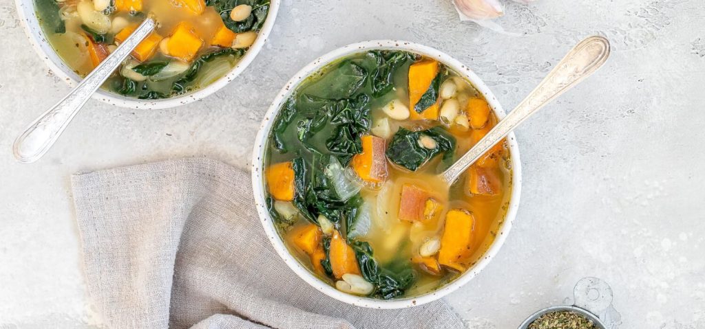 White Bean, Sweet Potato & Kale Soup