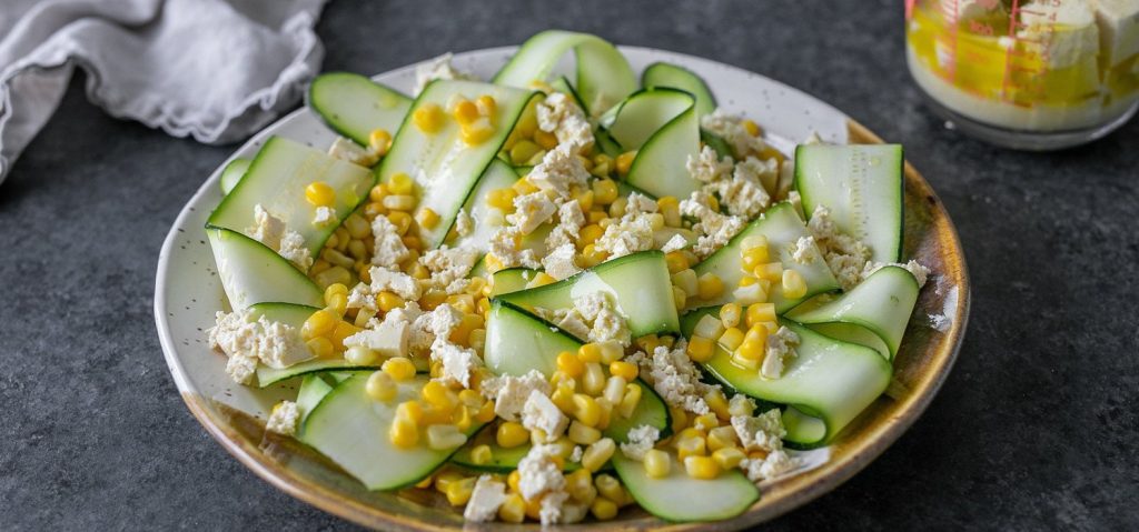 Zucchini Corn Salad with Lemon Vinaigrette